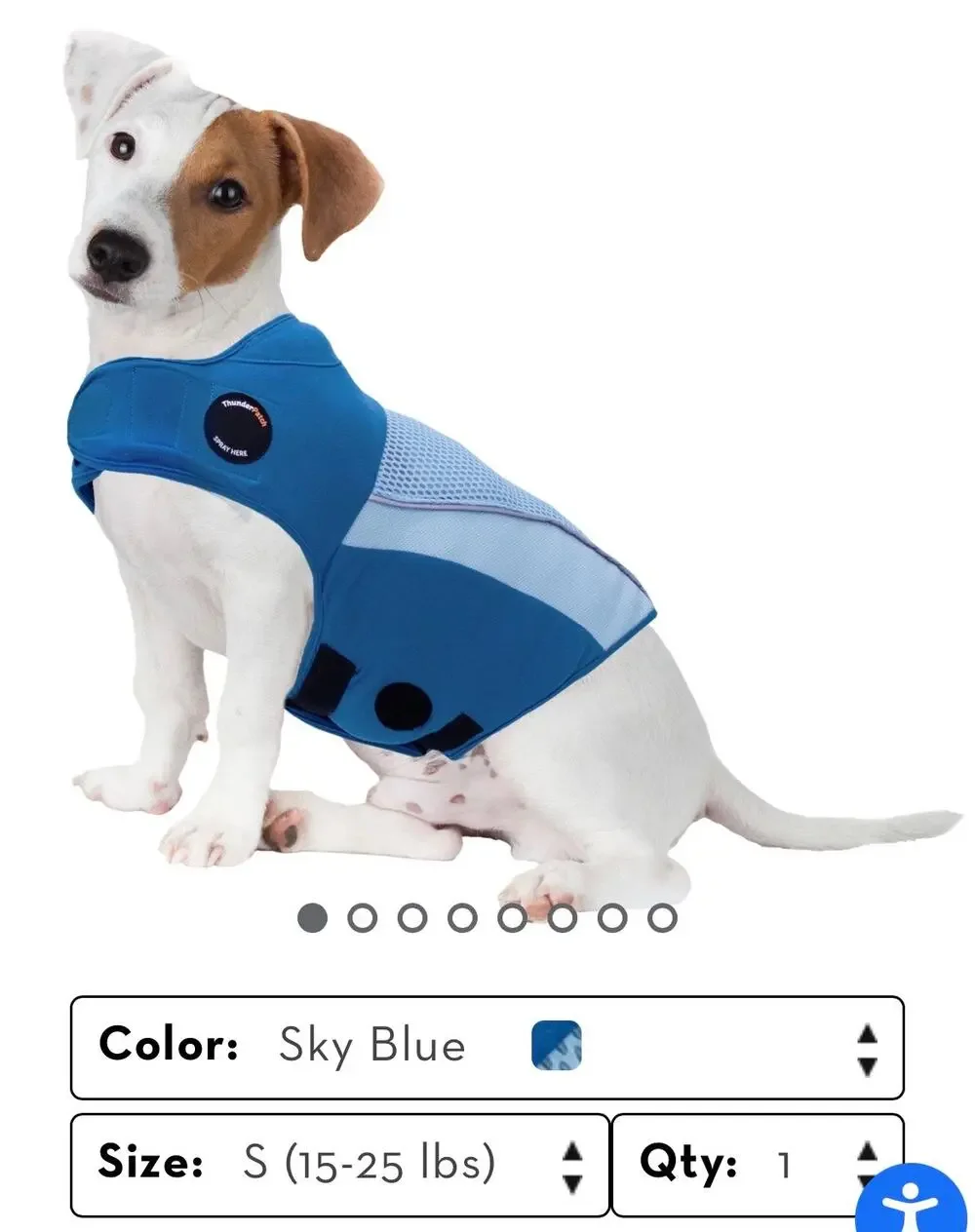 NIB thunder shirt breeze calming wrap anxiety fireworks thunder small 15-25lb
